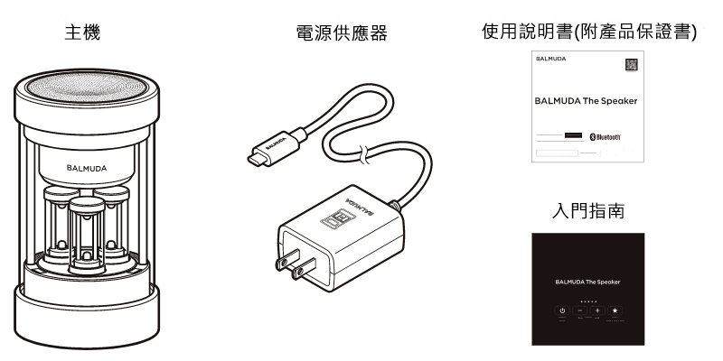 主機、電源供應器（1.0m）、使用說明書（附產品保證書）、入門指南